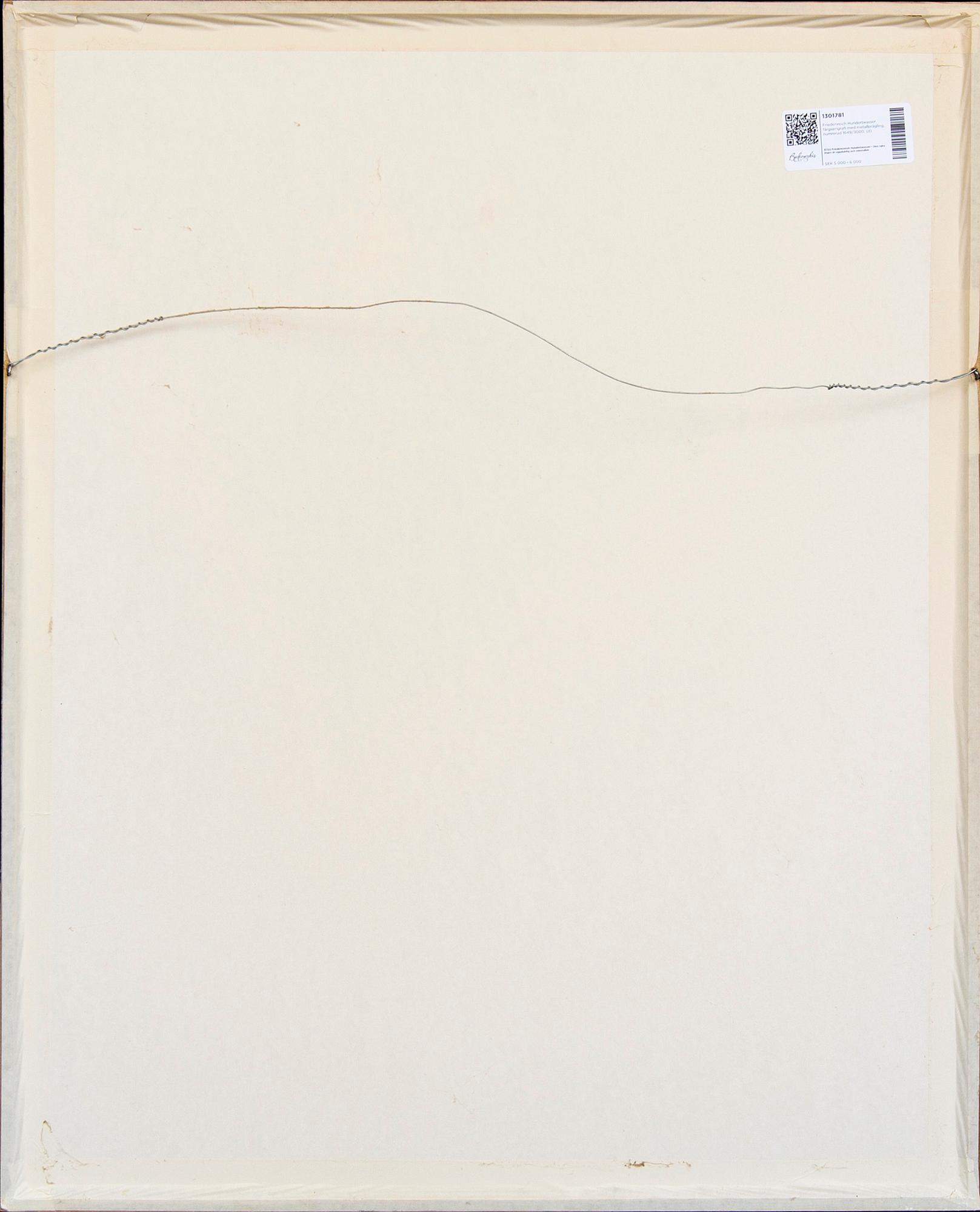 Friedensreich Hundertwasser, serigraph in colours with metal embossing numbered 1649/3000.