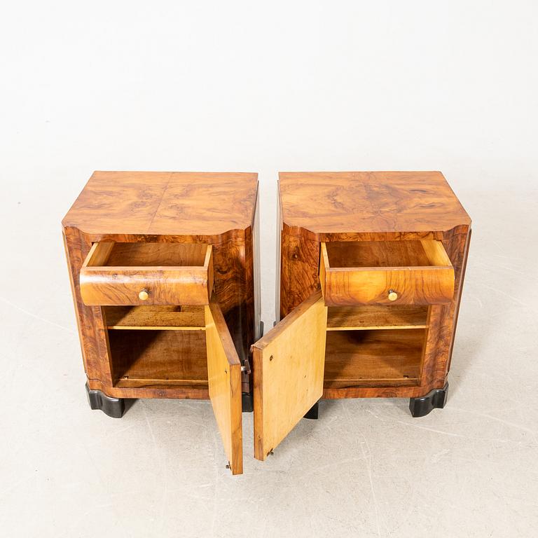Sängbord, ett par, Art Deco, 1900-talets första hälft.