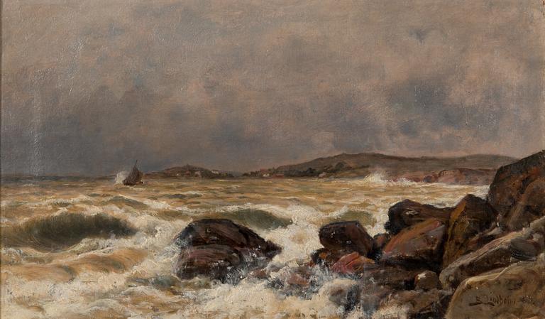 Berndt Lindholm, Waves hitting the shore.