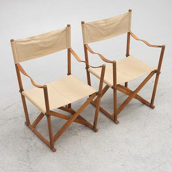 Mogens Koch, folding chairs/instructor's chair, 2 pcs, "MK 16", Interna, Denmark.