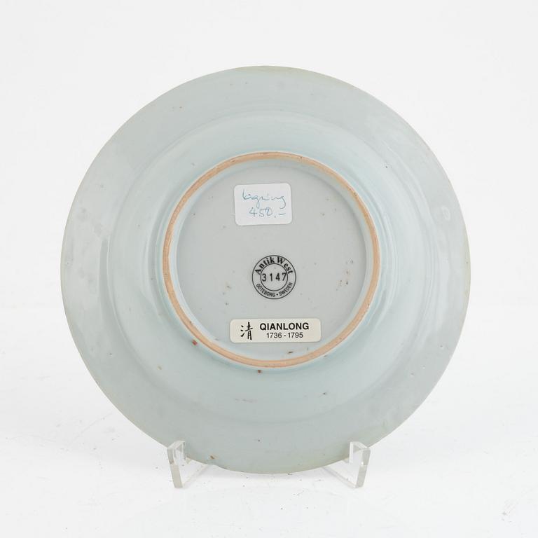 Servisdelar, porslin, 7 delar, Kina, Qingdynastin, 1700-tal.