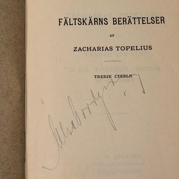 ZACHARIAS TOPELIUS, 3 volymer, Fältskärns Berättelser, G.W Edlunds Förlagsaktiebolag Helsingfors 1908.