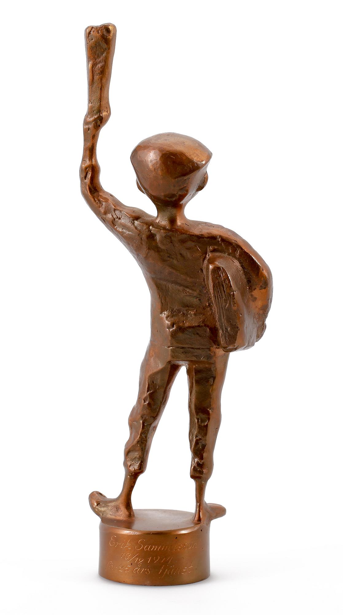 STIG BLOMBERG, skulptur, brons, monogramsign.  Gjutarstämpel Herman Bergman.