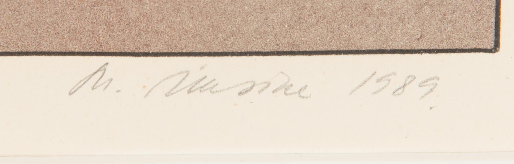 Marje Üksine, värilitografia, signeerattu ja päivätty 1989, numeroitu 19/30.