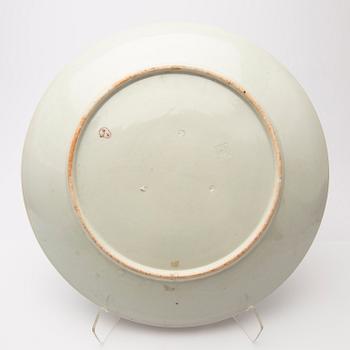 Plate and vase, Famille Verte, China, early 20th century.