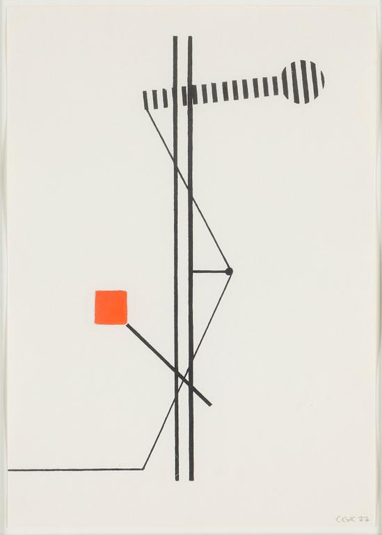 C GÖRAN KARLSSON, ink/gouche, signed and dated -77.