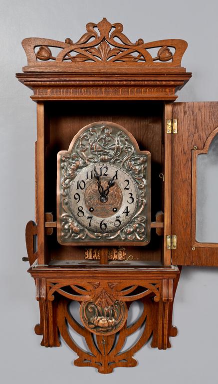 VÄGGPENDYL, jugend, troligen Lorenz Furtwängler Söhne, Tyskland, 1900-talets början.