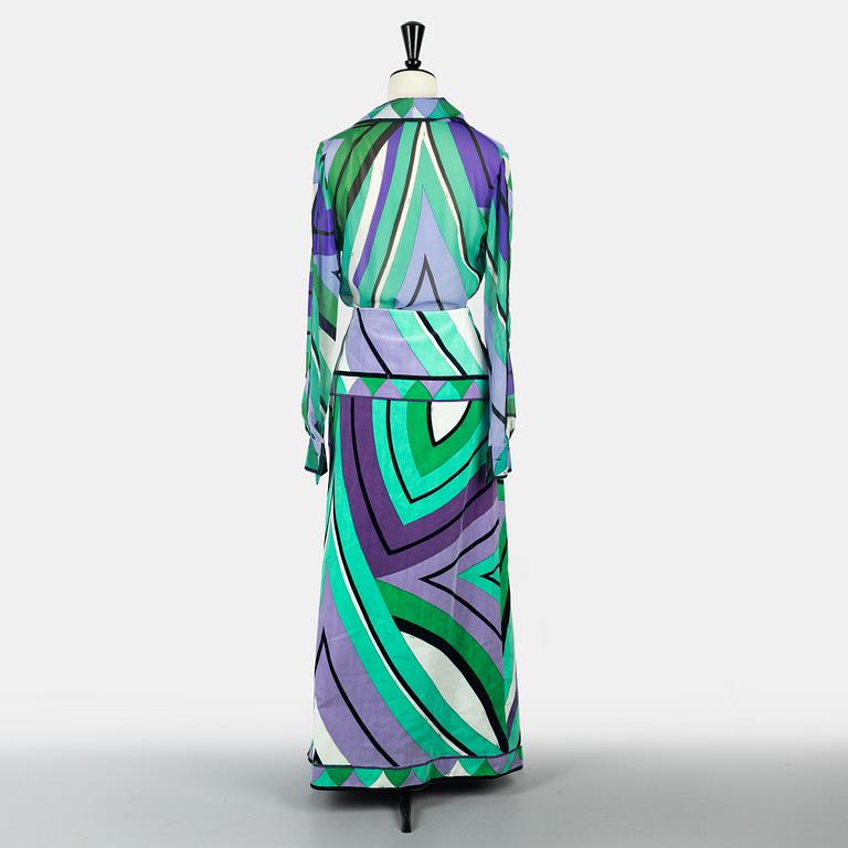 Emilio Pucci, tvådelad ensemble, storlek It 6.