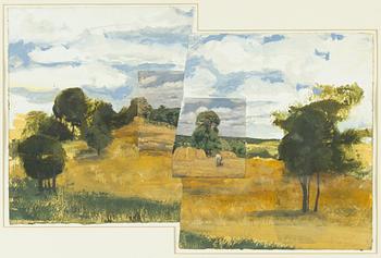 Mark William Wilson, "The Hayfield (after Pissaro)".