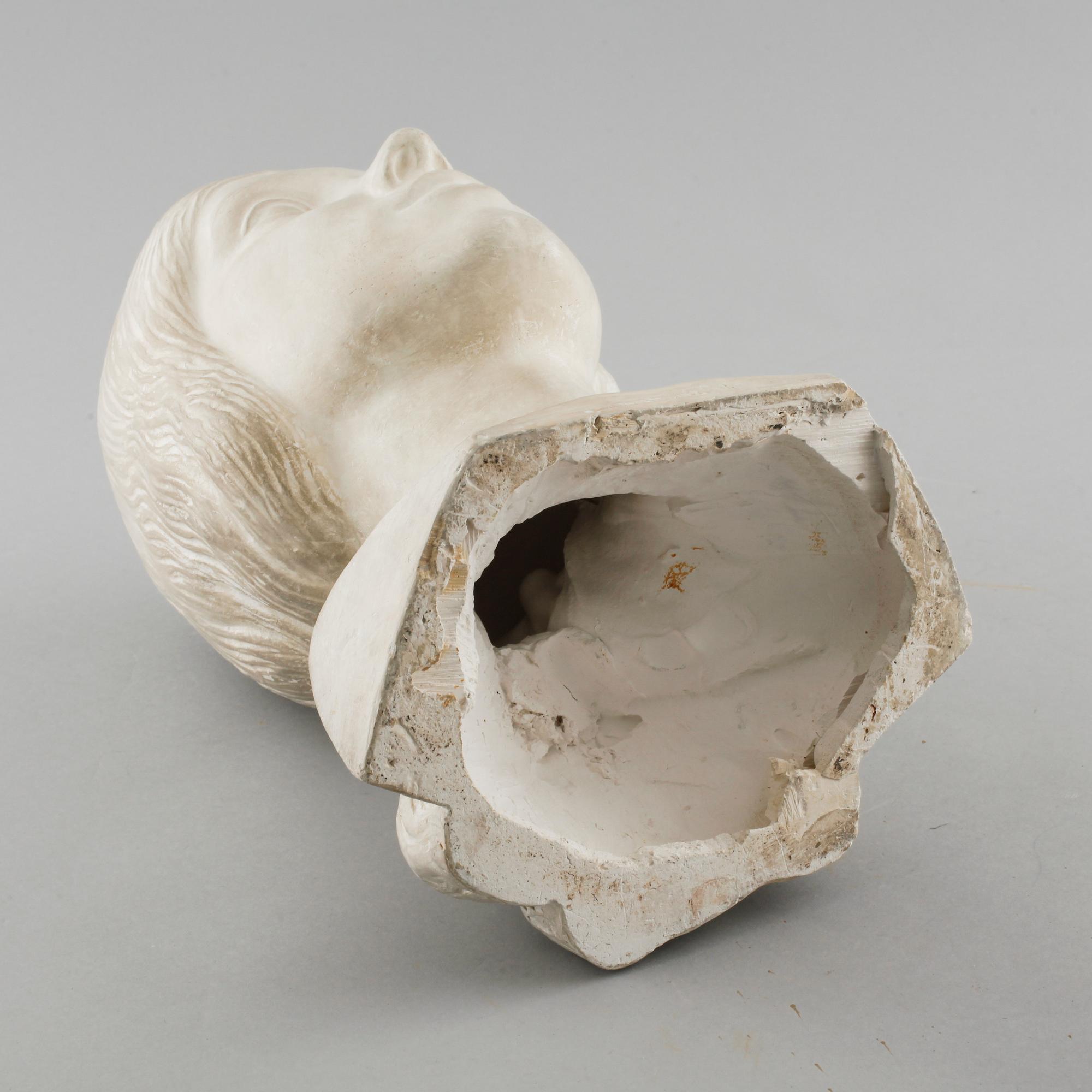 CARL ELDH, skulptur, patinerat gips, signerad.