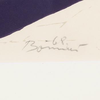 OLLE BONNIÉR, färglitografi, signerad och numrerad 27/50.