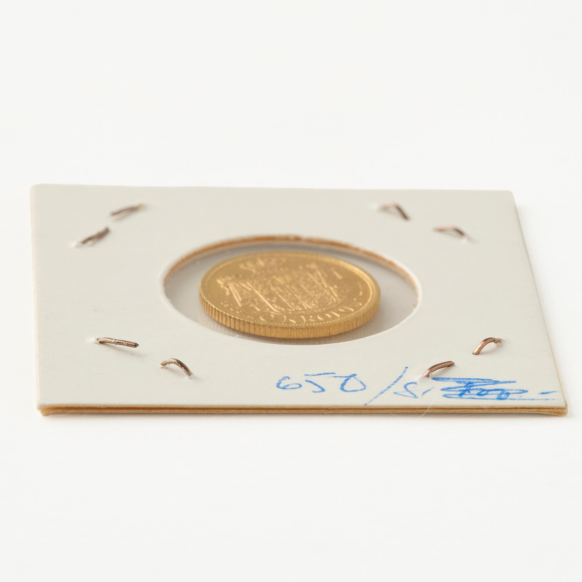 Guldmynt, Frederik VIII, Danmark, 10 kroner, 1908.