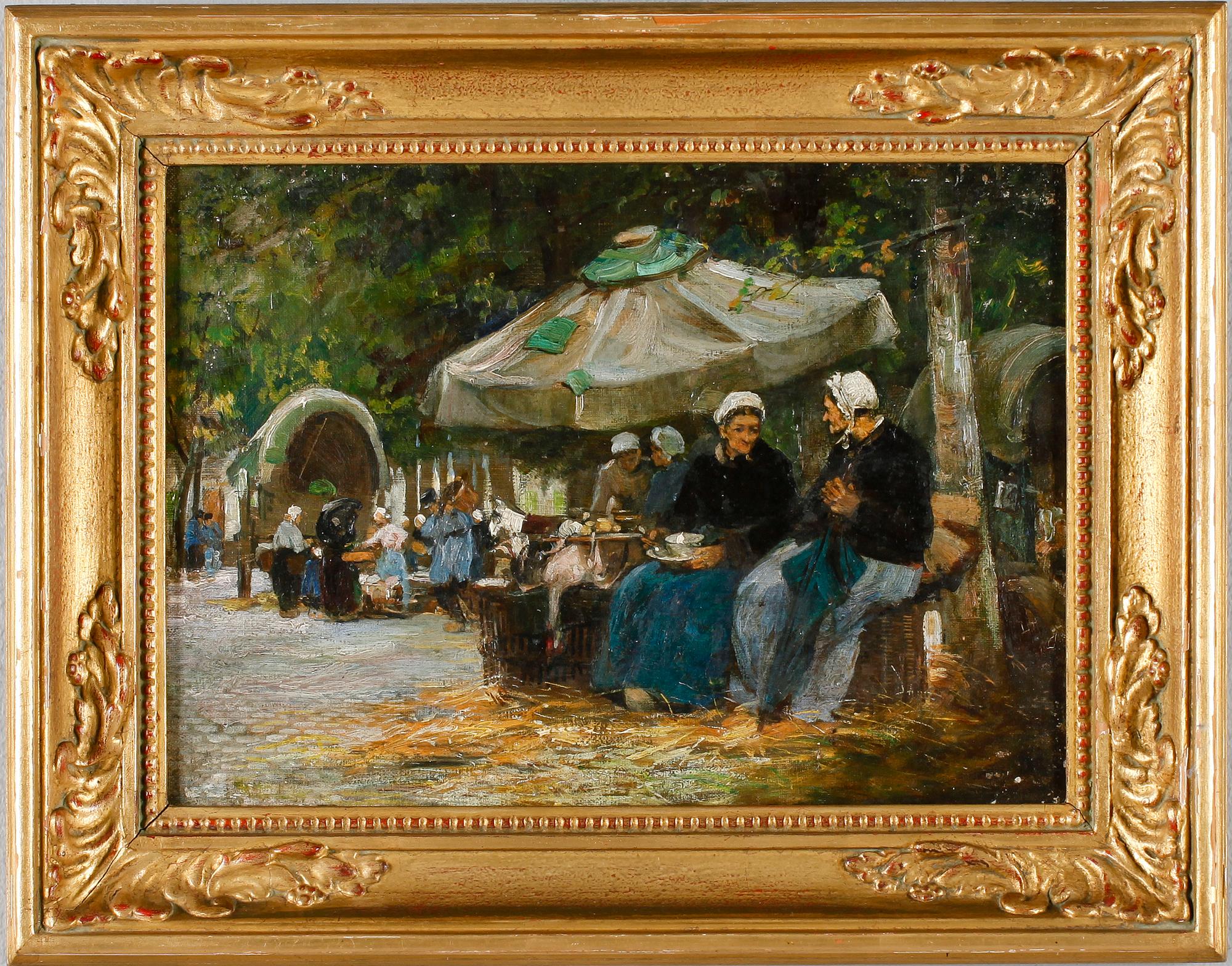 OKÄND KONSTNÄR, olja på duk, omkring år 1900.