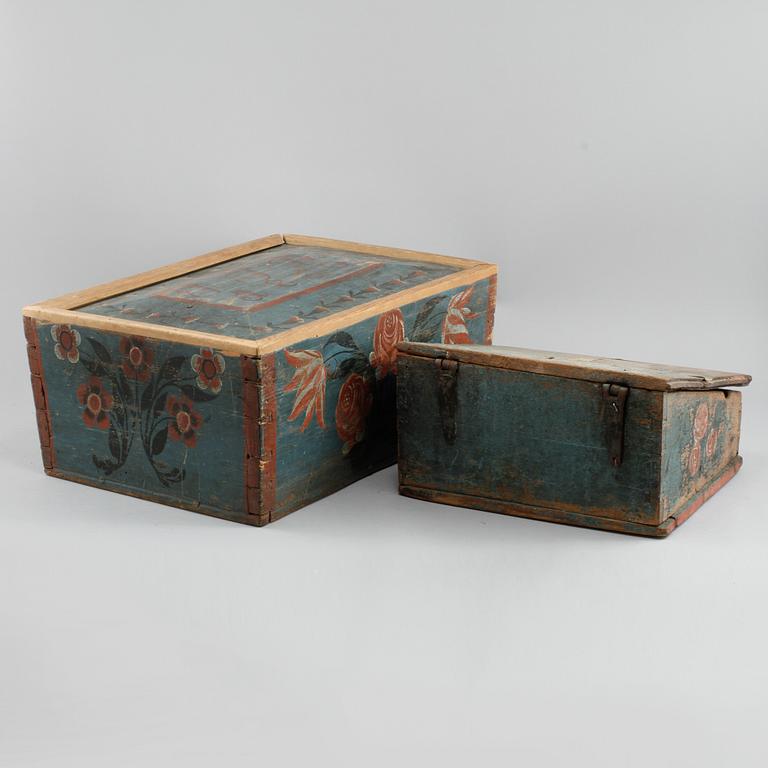 SKRIN, 2 st, allmoge, 1700/1800-tal.