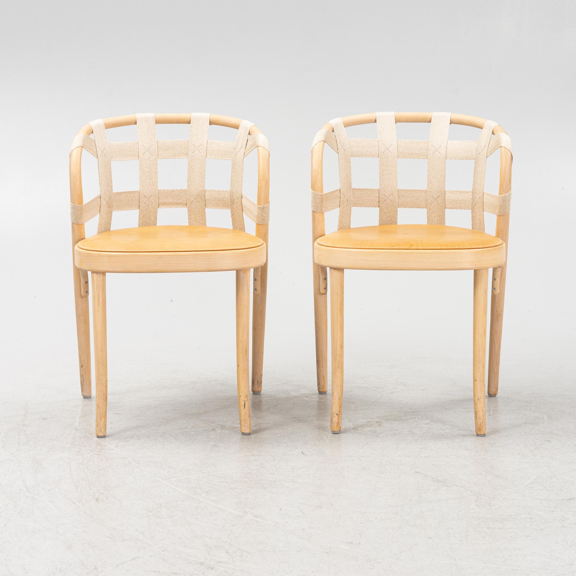 Front, a pair of beech 'Collage' chairs, Gemla, 2015.