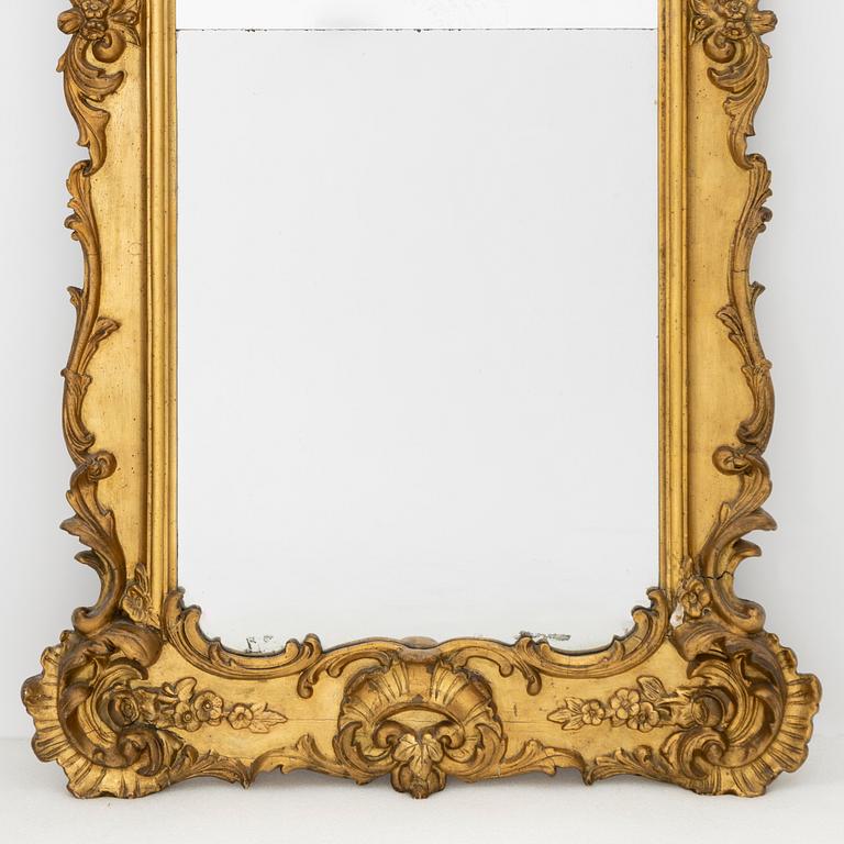Mirror, Rococo style, second half of the 19th century.