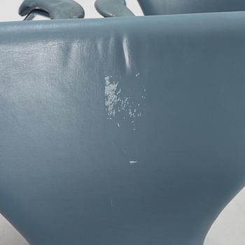 Arne Jacobsen, karmstolar, 5 st, "Sjuan", Fritz Hansen, Danmark, 1980-tal.