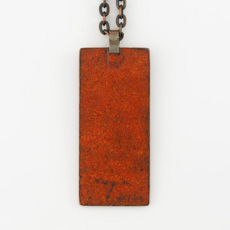 Eva Hidström, collier, brons med emalj, Finland.