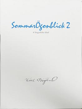 KARL HÖGLUND, färglitografier i mapp "Sommarögonblick II", 2014, signerad och numr 263/360.