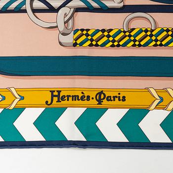 Hermès, a 'Panoplie Equeste' silk scarf.
