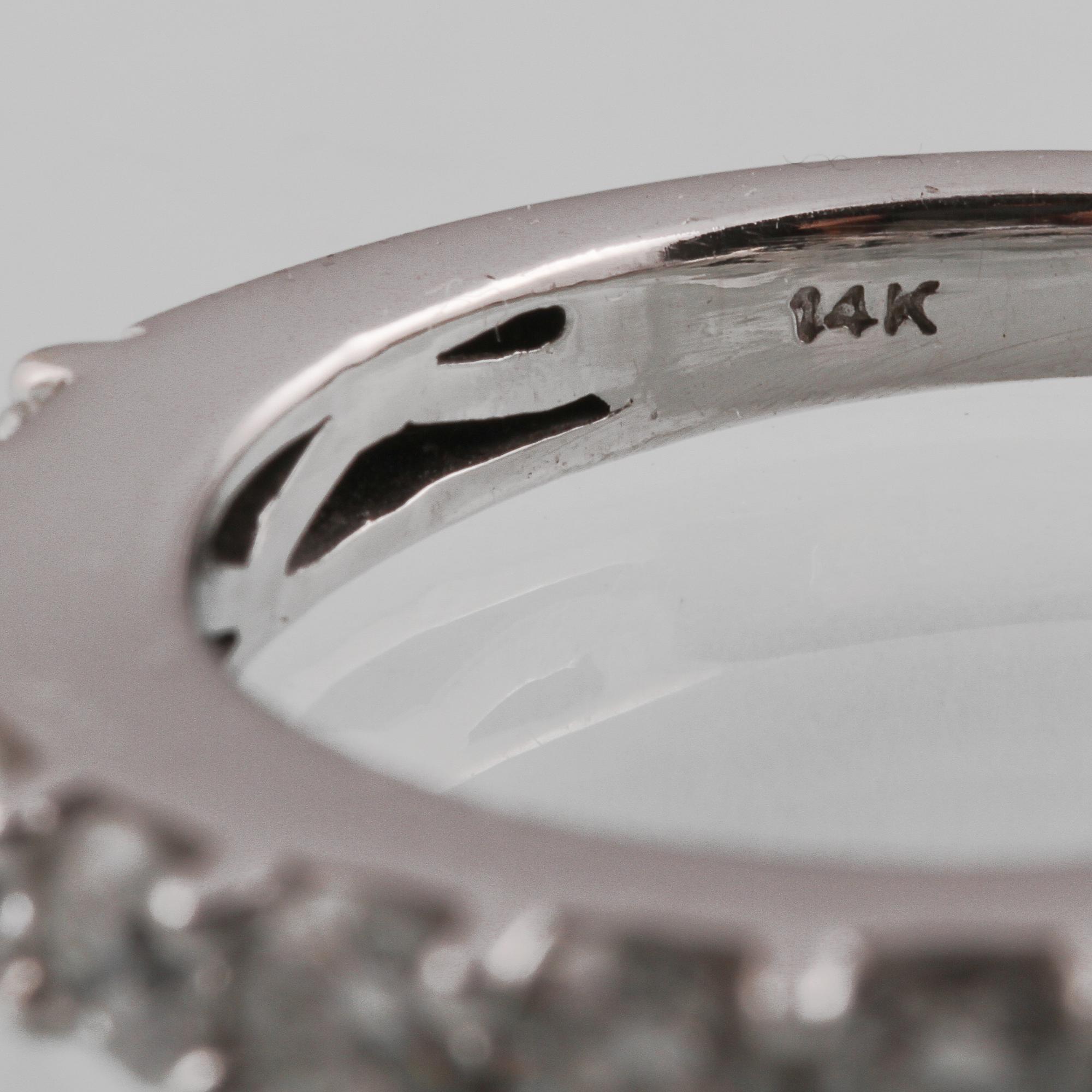 RING, 14K vitguld med briljantslipade diamanter 1.00 ct. Vikt 3,8 gram.