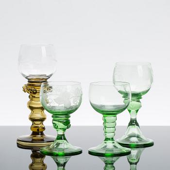 REMMARE, ca 21 st olika modeller, glas, 1900-tal.
