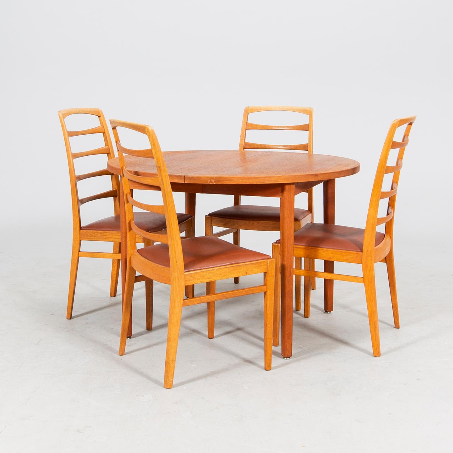 Bertil Fridhagen, matgrupp 5 dlr "Reno" Bodafors möbler 1950/60-tal.