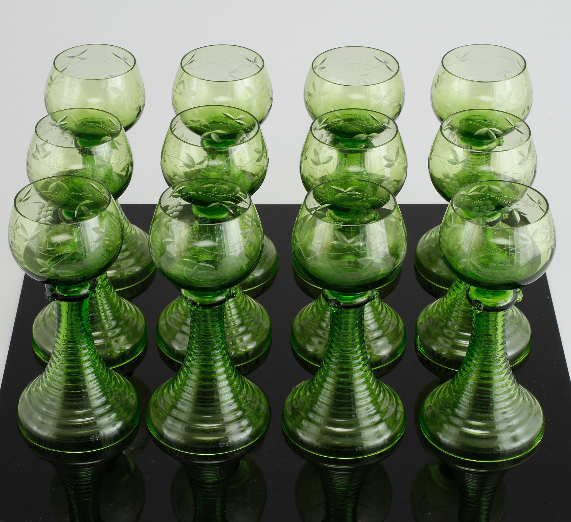 REMMARE, 12 st, glas, Reijmyre, 1900-tal.