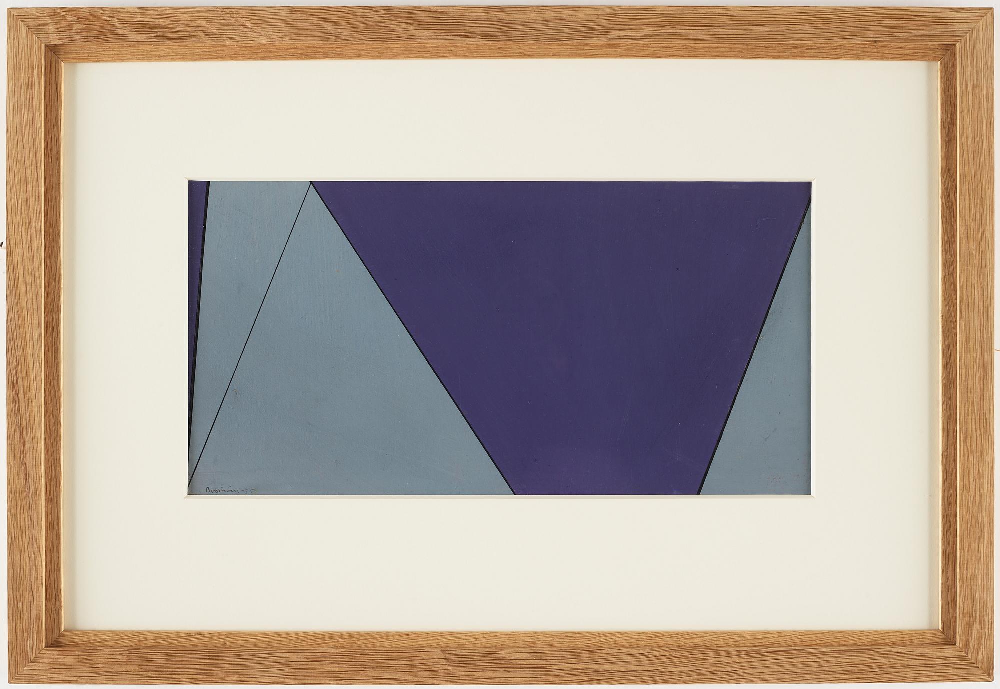 HARRY BOOSTRÖM, gouache on paper, signed and dated -54/55.