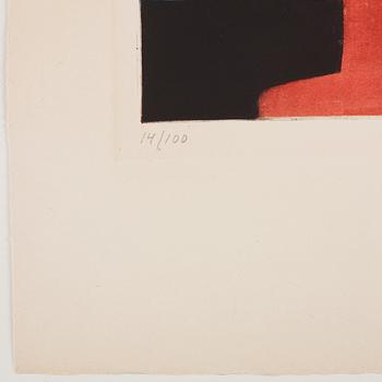 Serge Poliakoff, "Composition bleue, rouge, verte et noire".