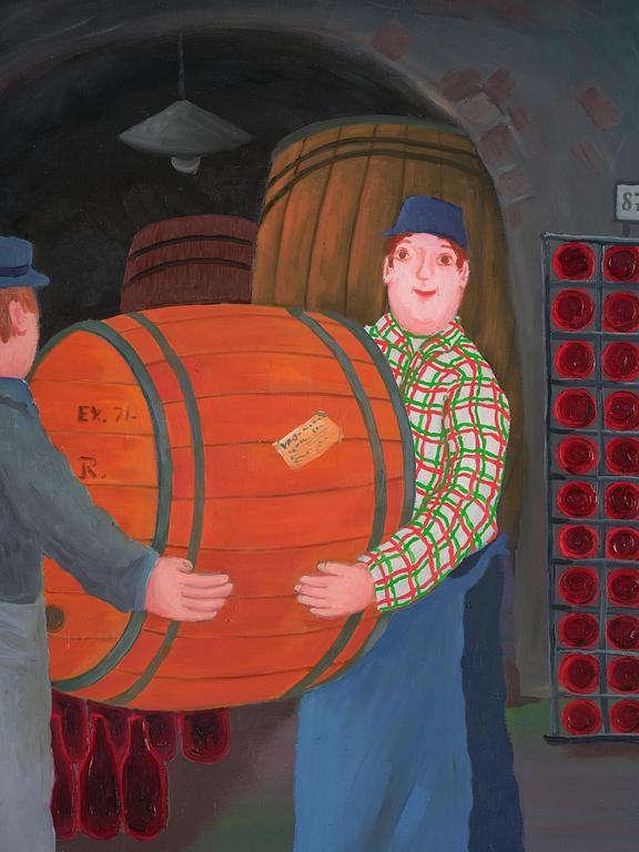 Lennart Jirlow, In the wine cellar.