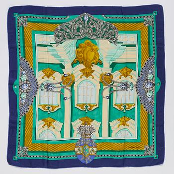 Cartier, a Crêpe de Chine jaquard silk scarf 'Saint-Pétersbourg'.