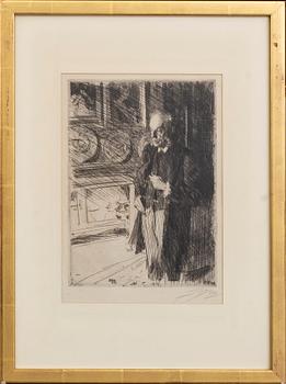 Anders Zorn, a signed etching from 1893.