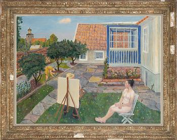 Birger Ljungquist, olja på pannå, signerad och daterad 1947.