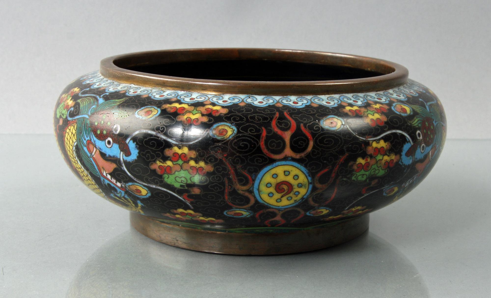 SKÅL, cloisonné, Kina 1900-tal.