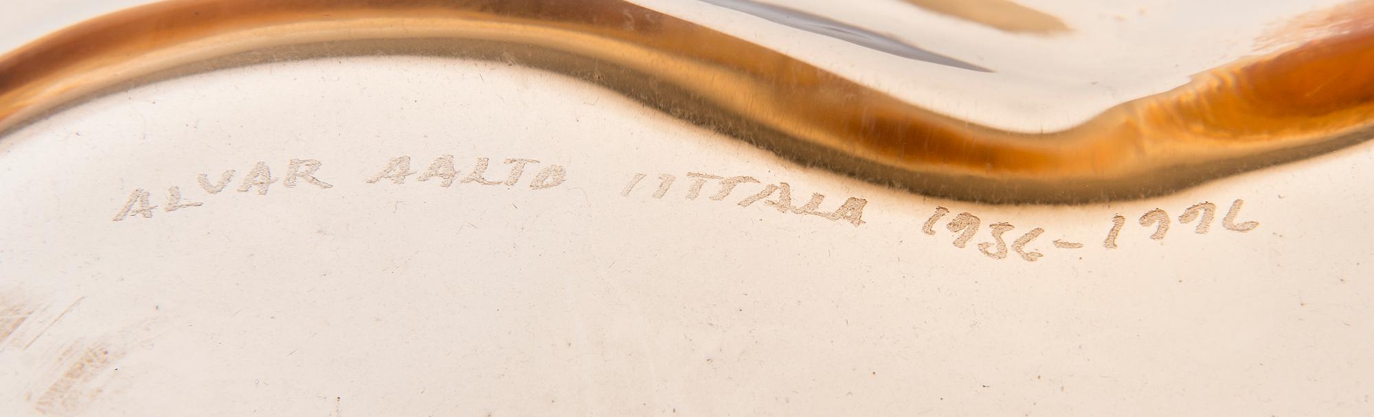 ALVAR AALTO, VAS, 'Savoy', glas, signerad Alvar Aalto Iittala 1936-1996.
