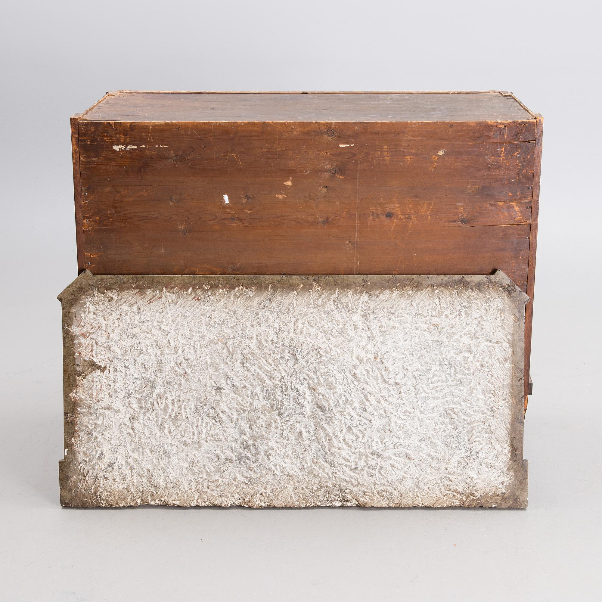 EN SKRIVBYRÅ, av Carl Lindborg, gustaviansk, 1700-talets slut, signerad, samt med snickarämbetets stämpel.