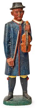300. Bror Hjorth, "Hjort Anders stående med fiol" (Hjort Anders standing with violin).