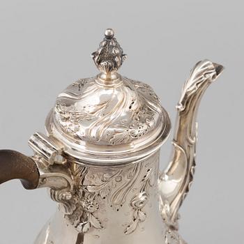 Benjamin Gignac, kaffekanna, silver, London 1763.