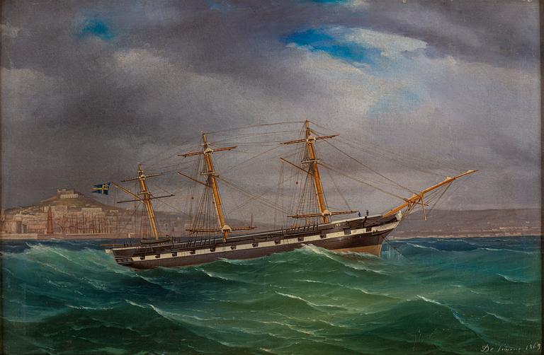 OKÄND KONSTNÄR, olja på duk, signerad och daterad 1869.