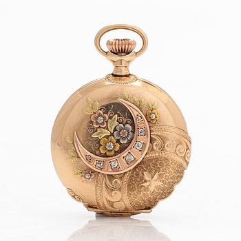 Waltham, a ladies' pocket watch, hunter, 33 mm.