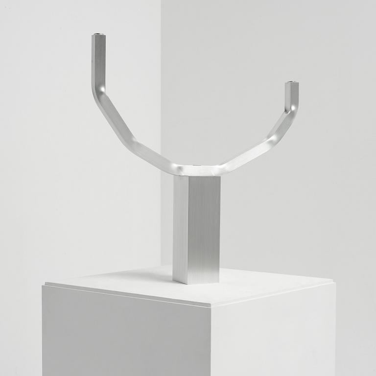 David Taylor, a unique candelabra, "Aluminium Candelabra 2", Studio Mellösaverken, Sweden, 2025.