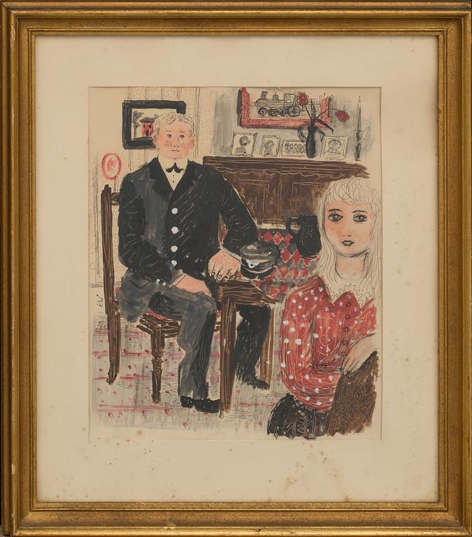 GÖSTA KRILAND, mixed media, signed.