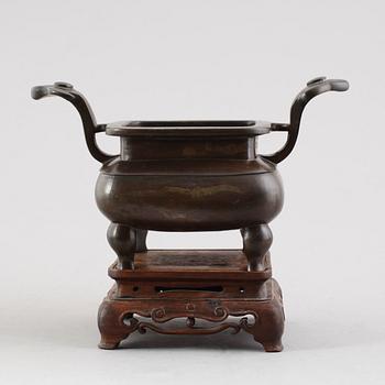 RÖKELSEKAR, brons, Kina, 1800-/1900-tal.
