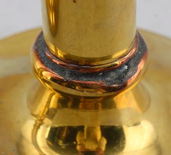 LJUSLYKTOR, 1 par, mässing, omkring år 1900.