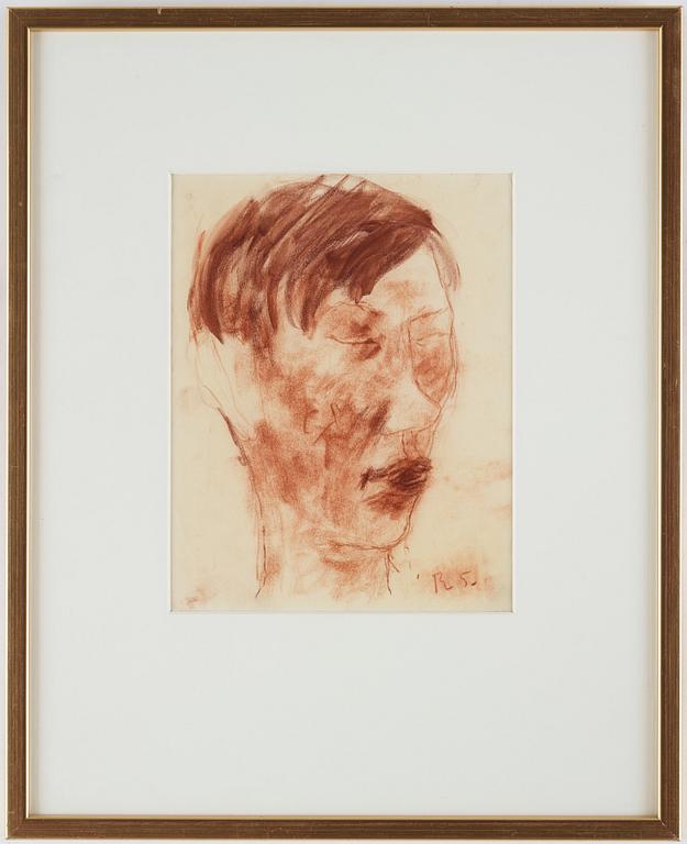 Ragnar Sandberg, red crayon, signed R.S.