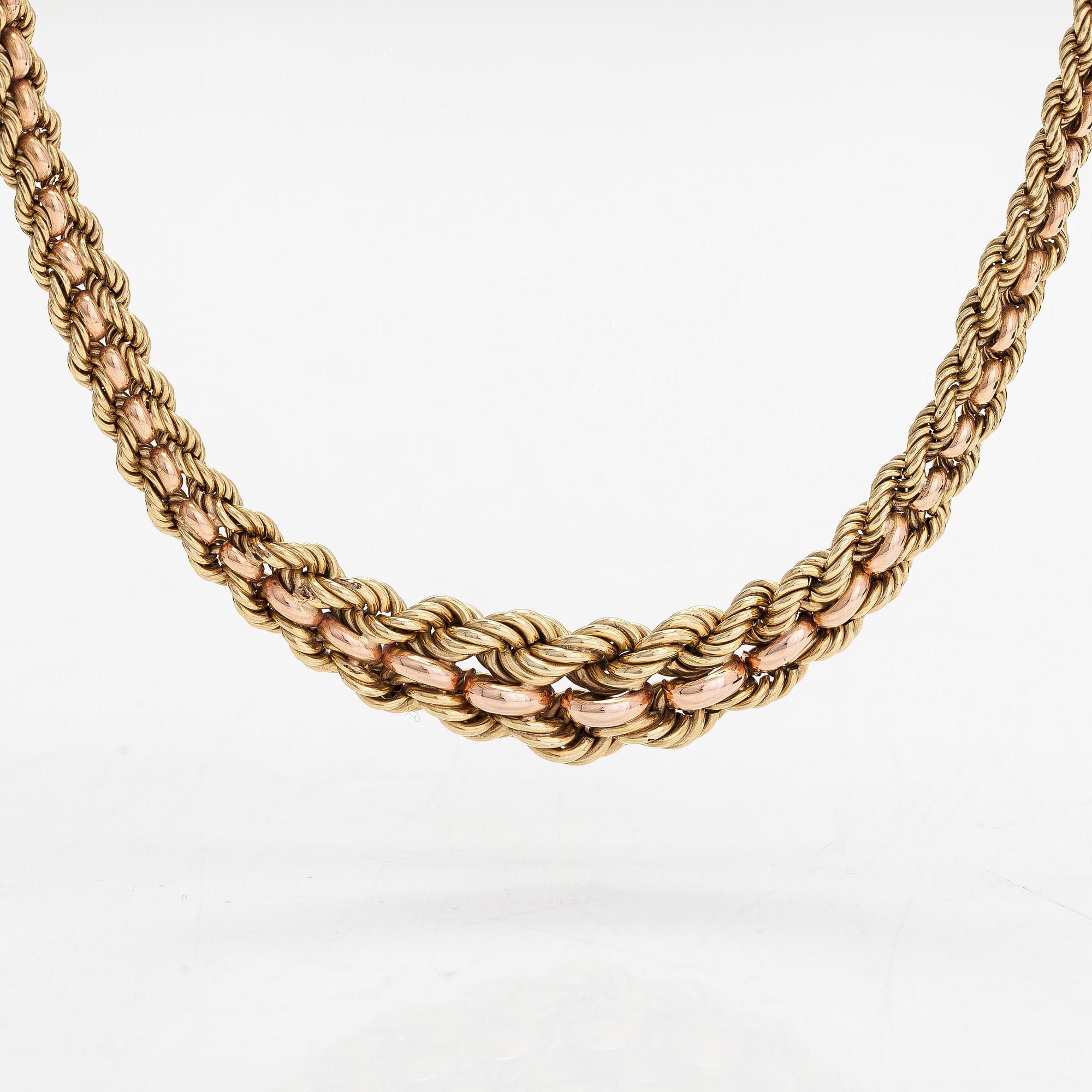 Halsband, doserat, 14K guld.