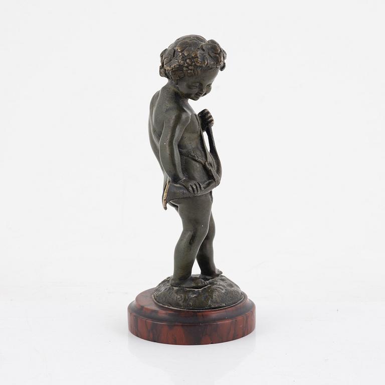 A bronze bacchic putto after Claude Michel Clodion (1738-1814), 19th century.