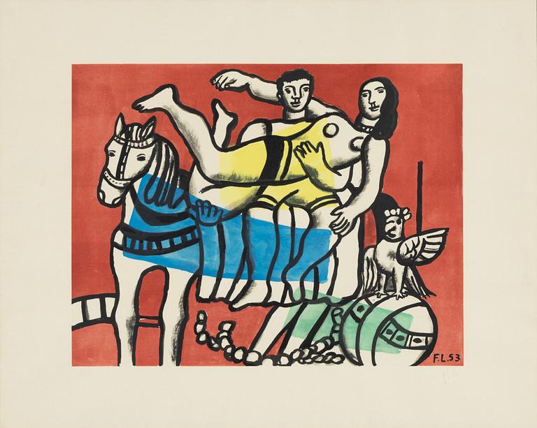 Fernand Léger, efter, färglitografi, 1953, signerad  191/285.