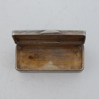 A Russian Silver Niello Box, Moscow 1862.